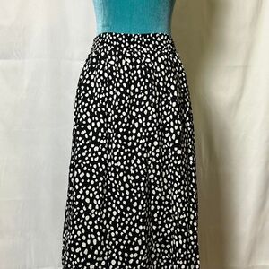 Ann Taylor Loft Petites Women's Chic Polka Dot Print Midi Skirt XSP